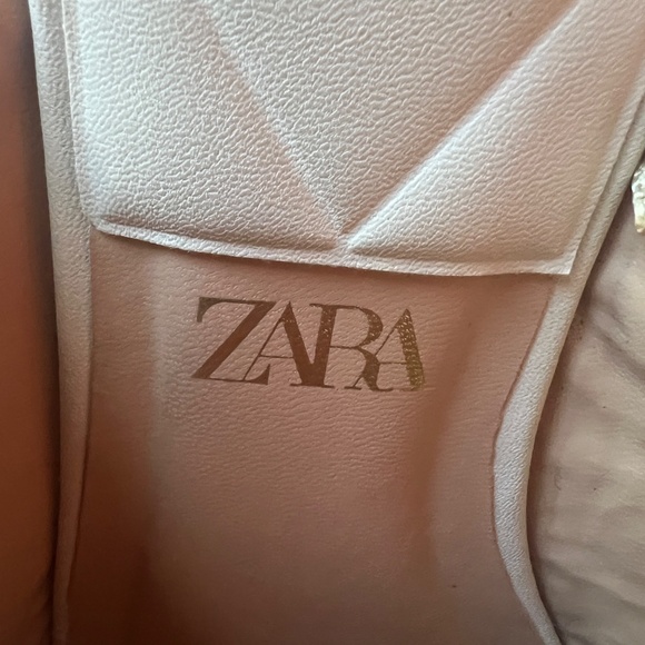 ZARA Beige Square Toe Slip On Mules - Size 39 (US 8.5) - Picture 2 of 6